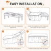 NICEEC Spandex Stretch Dining Bench Cover with Skirt Removable Bench