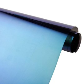 XhuangTech Chameleon Purple Blue Window Tint Film, 20% VLT 2 Mil Car Side Window Tinting, Block 90% Heat & 99% UV, Scratch Resistant Solar Film (Chameleon Purple Blue, 19.29" in x 9.84' Ft)