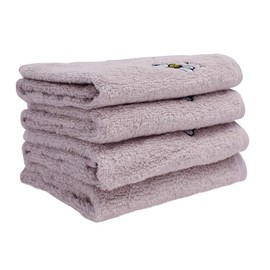 Nanxson 4er Baumwolle Handtücher Set Gedruckt Fingertipp Handtücher 30x30cm Baby Hand Badetuch Gästetücher MJ0004 (4 Handtuch (30x30cm), Grau)