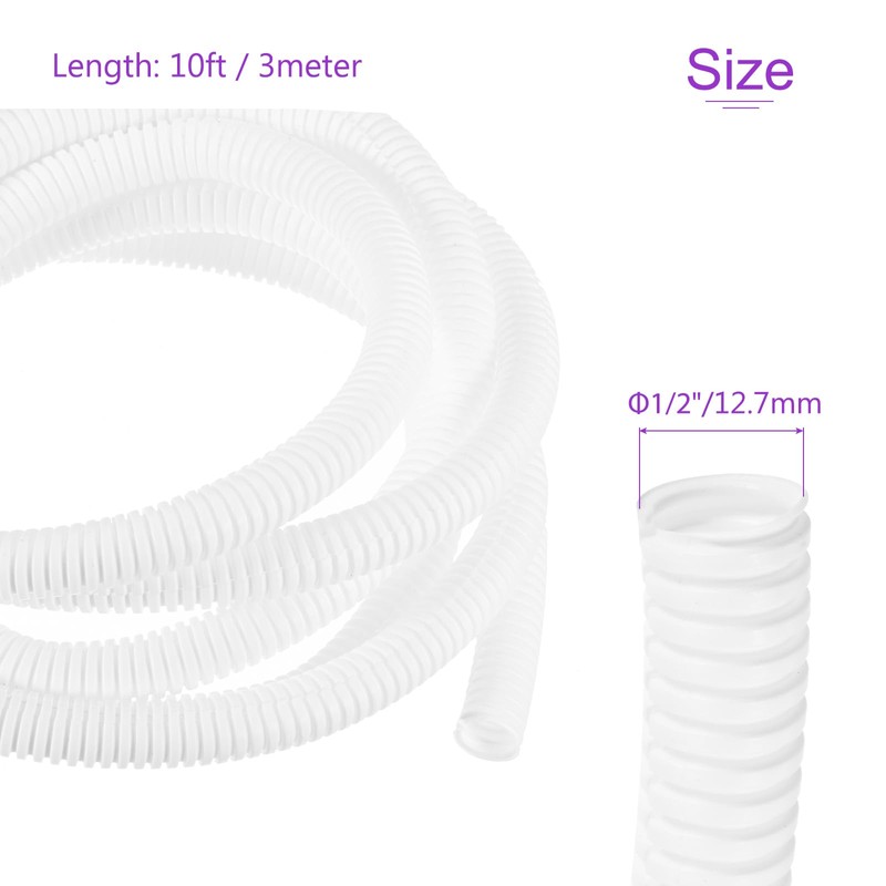 DMiotech 3meter Wire Loom Split Tubing 12.7mm, Cord Protectors from