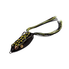 BOOYAH Pad Crasher Topwater Bass Fishing Hollow Body Frog Lure with Weedless Hooks, Dart Frog