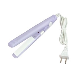 Mini Hair Straightener Hair Flat Iron (Purple) 100-240V 20W US Plug Hair Flat Iron Ceramic Tourmaline Plate 1m Wire Length with Beautiful Plastic Storage Box