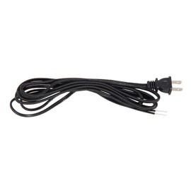 B&P Lamp® Black Rayon Covered Parallel Cord Set, 10 Feet Long SPT-1