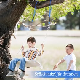 UICCVOKK Pack of 2 Swing Attachment Rope, Swing Attachment Tree, 60 cm Hammock Suspension Rope Adjustable Hanging Chair Strap with Carabiner Tree Swing Nest Swing Beam Attachment