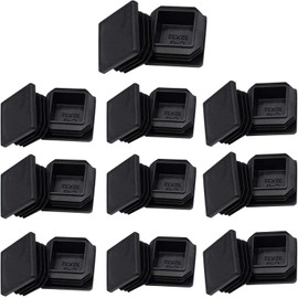 1 1/4" Square Tubing End Caps, Plastic Square Plugs 32 mm x 32 mm for Chair Glide Floor Protector Tubing Post End Cap Black (20 Pack)