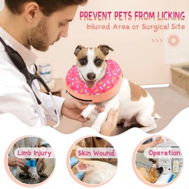 Supet Inflatable Dog Cone Collar Alternative After Surgery, Dog Neck Donut Collar Recovery E Collar for Neuter, Soft Dog Cone for Small Medium Large Dogs