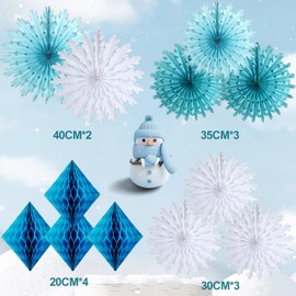 Syoulin - 12 pieces winter decoration, hanging decoration, Christmas decoration, window, snowflake decoration, winter decoration, Christmas / window decoration, Christmas, wedding, christening