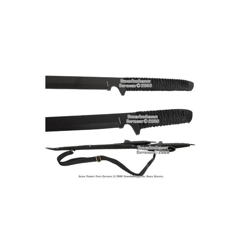 Munetoshi 2pc. Black/Gold/Silver/Rainbow Machete Set Shinobi with Nylon Sheath and