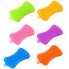 6 PCS Silicone Dish Sponges, Super Durable Safe and Dry