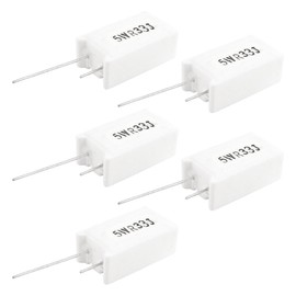 Aexit 5 (Resistor) Pcs 5W 0.33 Ohm 5% Radial Lead Ceramic Cement (25ry255qf130) Power Resistors