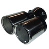 TWIN DUAL EXHAUST TRIM CURVED MUFFLER PIPE TIPS CHROME TAIL