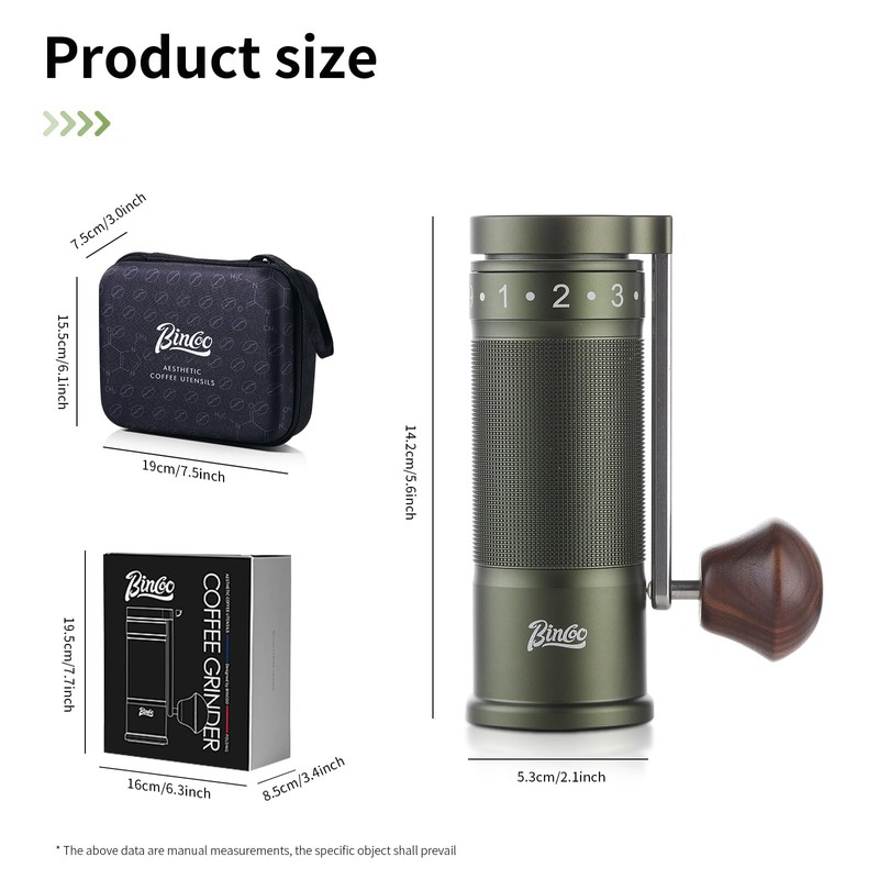 Bincoo Manual Coffee Grinder Manual Foldable Handle– Espresso Hand Coffee