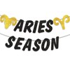 Aries Season Birthday Banner, Aries Season Birthday Party Black Gold