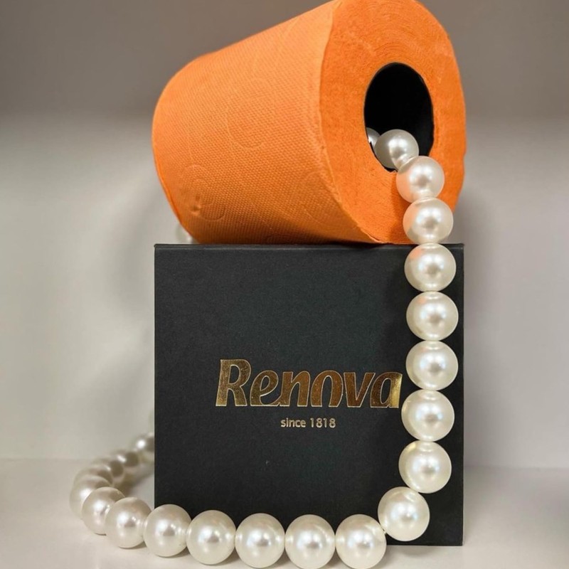 Renova Orange Toilet Paper 3-Ply - Pack of 6 Rolls,