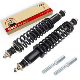 Roykaw Golf Cart Front/Rear Shock Absorber Kit Heavy Duty Coil Over Shocks Compatible with EZGO TXT/Medalist 1994-up Gas & Electric Models, 2 Packs, OEM# 70928-G01, 76418-G01, 70630-G01