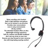 Telephone Headset Professional Supports USB to USB C and 3.5mm