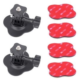 TANSUO Flexible Helmet Mount Adhesive Attachment Kit for Insta360 X5 X4, X3, X2, Ace Pro Ace, Helmet Camera Mount Compatible with GoPro Hero, SJCAM, Action Camera Accessories Pack of 2