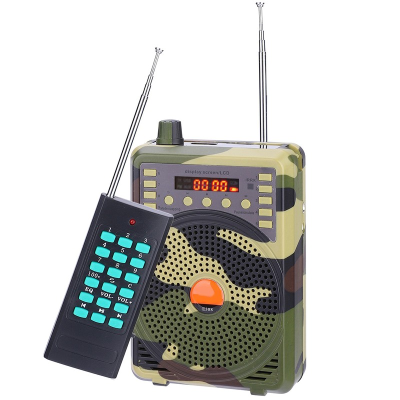 Portable Electronic Bird Caller Hunting Decoy Calls MP3 Speaker Remote