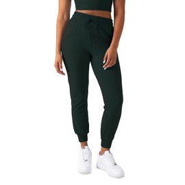 YITTY Active Women's Ultraluxe High-Waist Jogger Pant, Athleisure, Draw-String, Breathable, Pockets, Everpine, XL, Regular