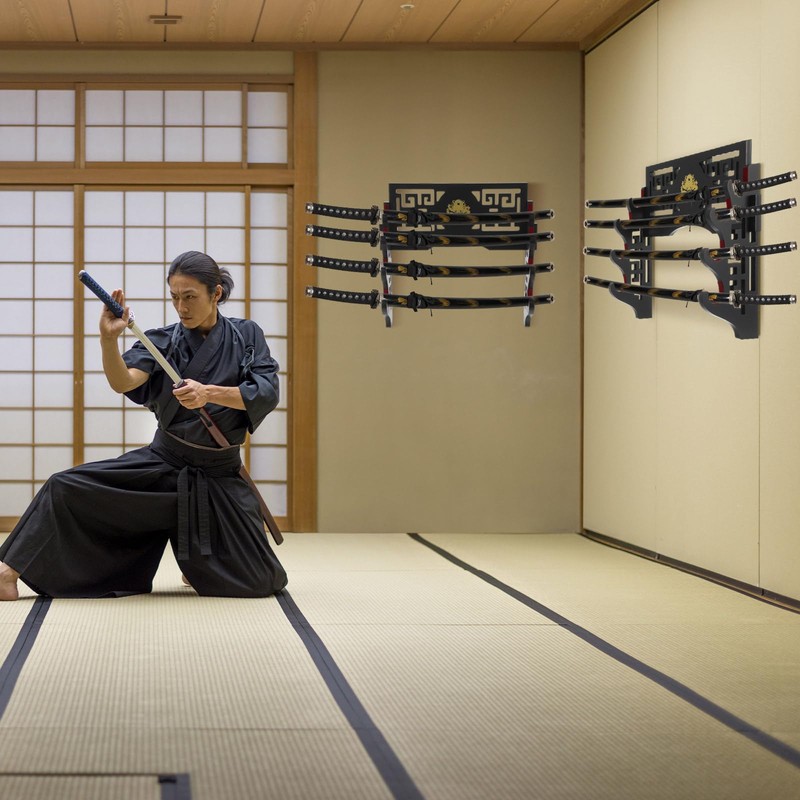 Barydat Katana Sword Holder Stand Wall Mount Katana Samurai Sword