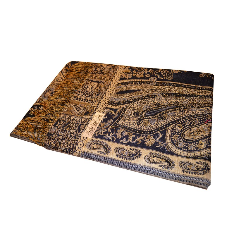 Scarf_tradinginc Jacquard Triplelayer Pashmina Shawl Wrap Stole Scarf (BU)