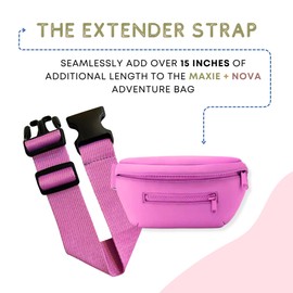 15.5" Belt Extender - Only Compatible With Maxie & Nova Theme Park Essentials Fanny Pack, Belt Extender Light Magenta Pink, One Size, Maxie & Nova Extender Belt for Adventure Bag
