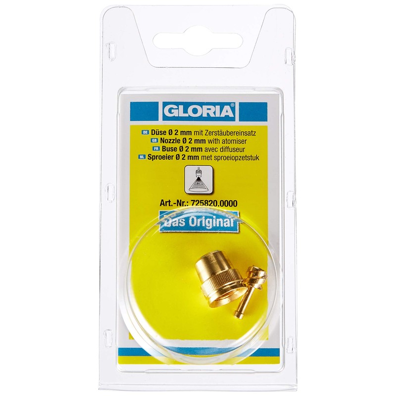 Gloria accessory Nozzle with 2 mm diameter and Zerstäubereinsatz, Yellow