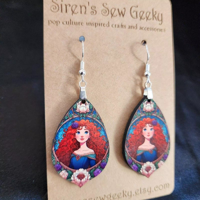 Handmade Princess Merida Earrings