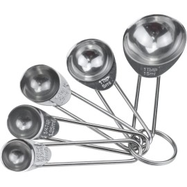 Antrader Measuring Spoons, Stainless Steel 5-Piece Set