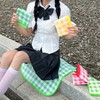 Ultra-Lightweight Portable Waterproof Mini Picnic Mat for One Person Green 6ea