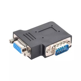 NFHK 수직 플랫 왼쪽 각도 90도 VGA SVGA 남성 대 여성 확장 어댑터 [Angled Down] NFHK Vertical Flat Left Angle 90 Degree VGA SVGA Male to Female Extension Adapter [Angled Down]