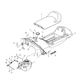 Polaris Snowmobile Seat Cover Assembly, Genuine OEM Part 2688220, Qty 1