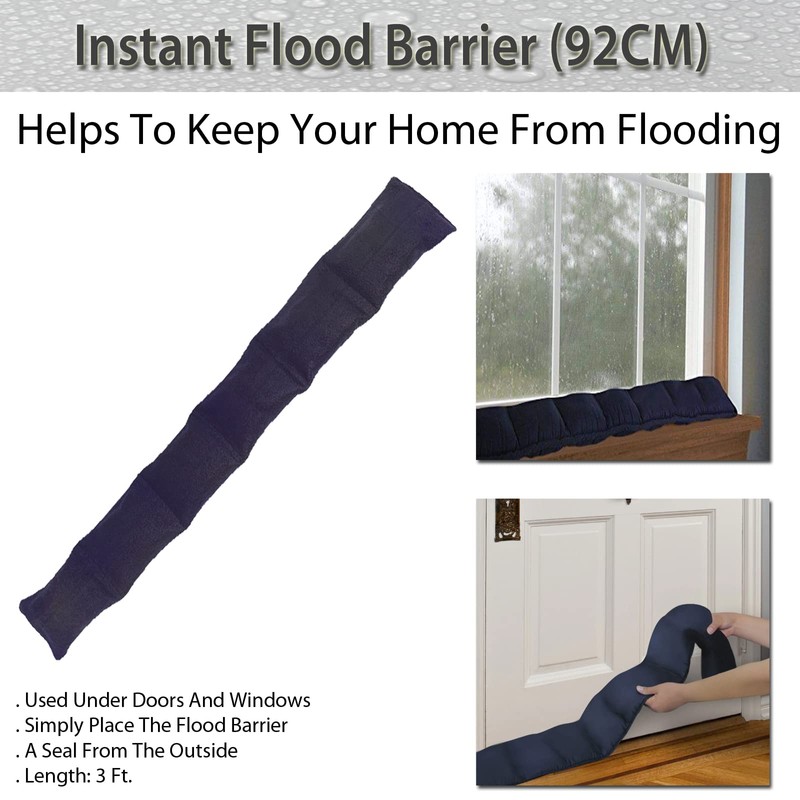 IdeaWorks Instant Flood Barrier Create A Seal Used Under Doors