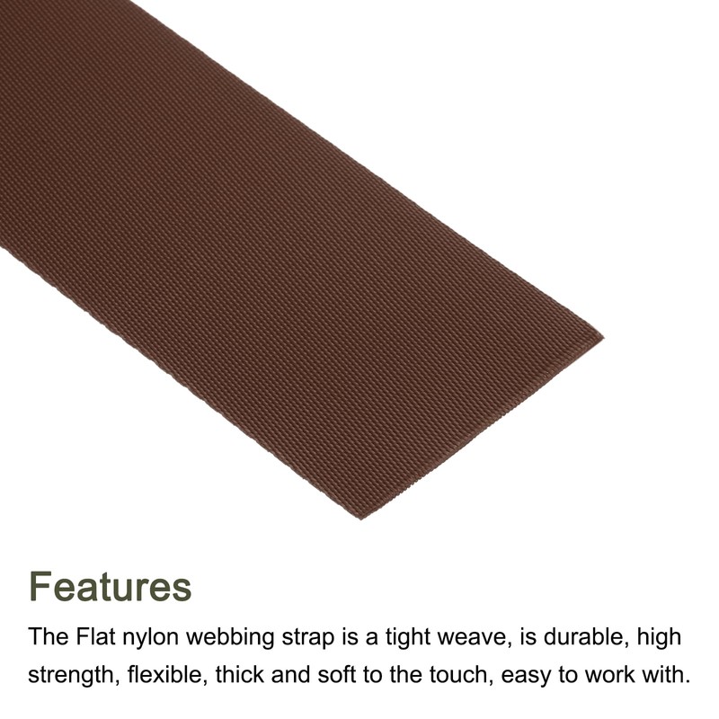 sourcing map Flat Nylon Webbing Strap 2 Inch 25 Yards