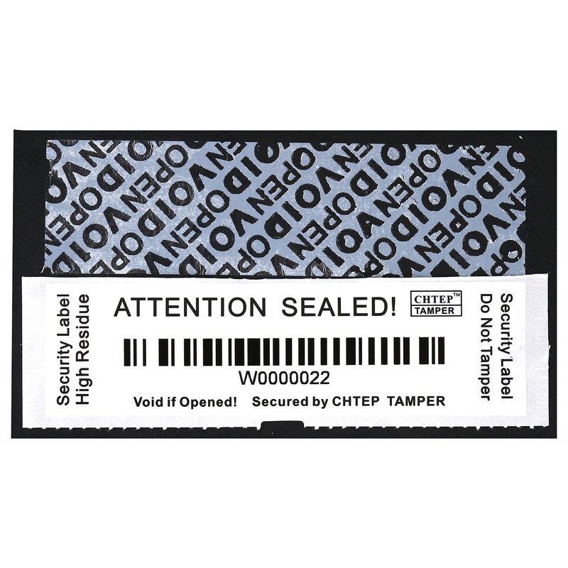 100PCS Chtep Tamper Tamper Evident Stickers, 100% High Residue Tamper,Evident