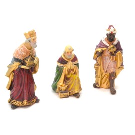 better with friends 3 Kings of Christmas Day 12 cm Nativity Scene Set, Figures .Animals, Birth of Jesus 3 Kings Nativity Trades God, Bronze, M