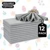 HOMIDATE Cloth Napkins 100% Cotton 18x18 inch,Light Grey, Set of