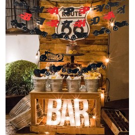 LaVenty - Juego de 9 banderas para motocicleta, cumpleaños, decoración de cumpleaños, decoración de cumpleaños, para hombre o niño