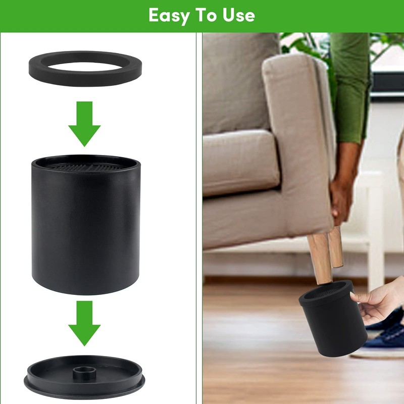 DEDU Bed Risers 4 Inch Heavy Duty 9 Pack, Furniture