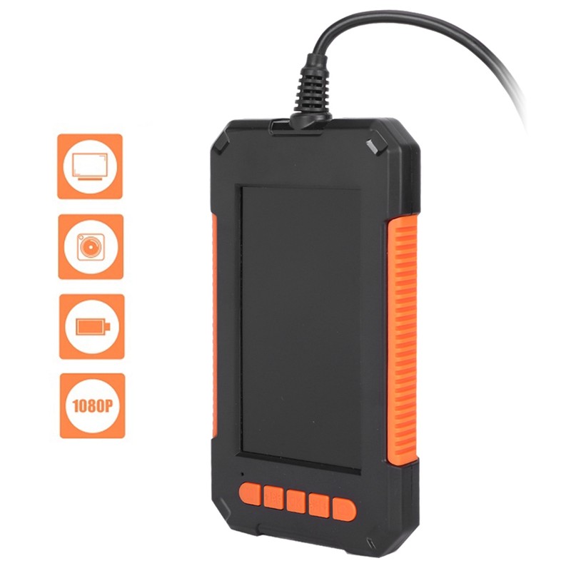 4.3in LCD 1080P Handheld Endoscope IP67 8mm Waterproof Borescope Inspection