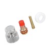 6 Pcs TIG Torch Glass Cup Collet Kit 2.4MM Glass