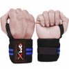 DMX INTL Weightlifting Wrist Wraps with Heavy Duty Thumb Loop