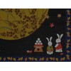 Furoshiki Wrapping Cloth Rabbits and The Harvest Moon Motif Japanese