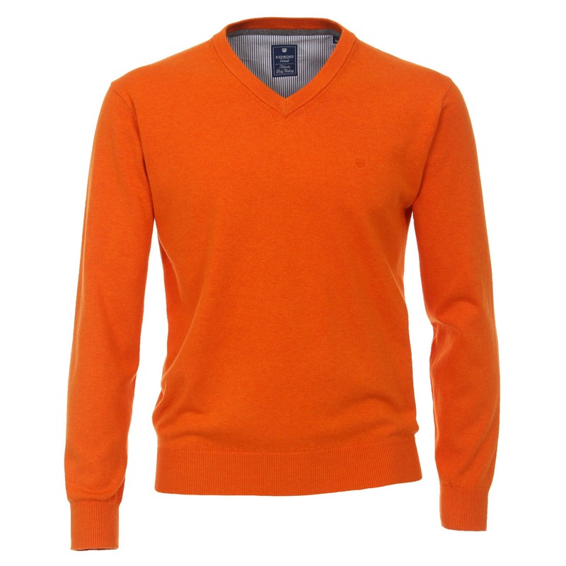 Redmond Men's Plain High Melange Pullover - brass Plain 100