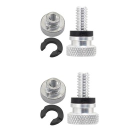 WADY - Juego de 2 Tuercas de Tornillo de Asiento para Guardabarros, Rosca de 1/4 a 20, Compatible con Harley-Davidson Sportster, Compatible con Softail Touring Dyna (Plata)