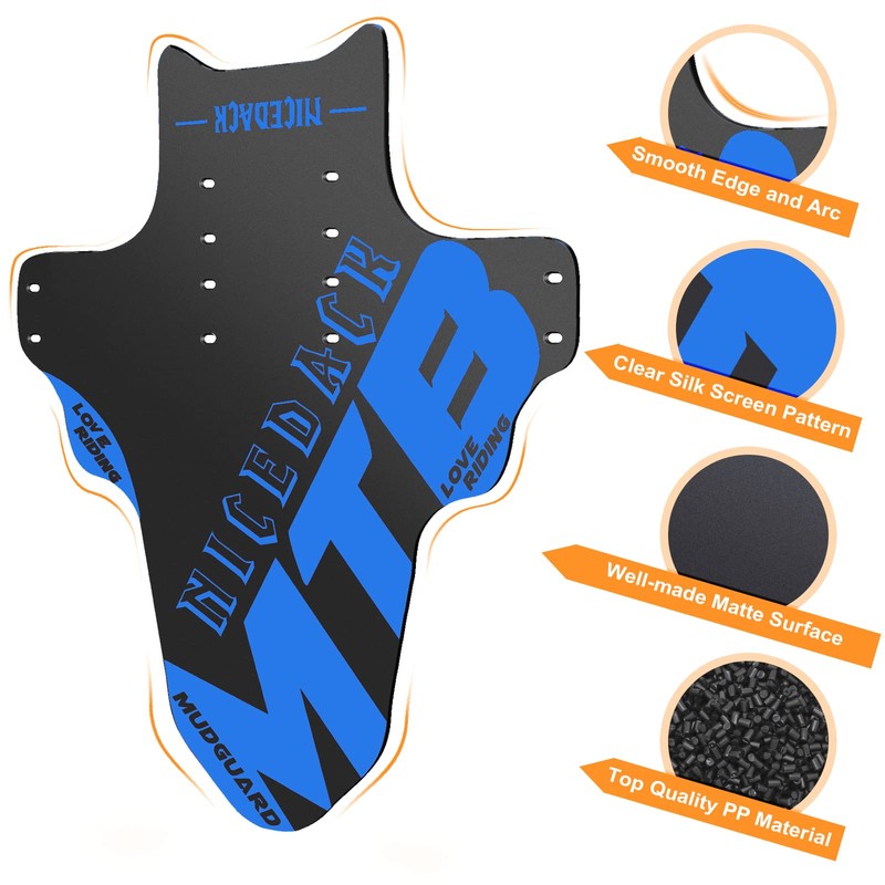 NICEDACK Mudguards Mountain Bike, 2 Pieces Mudguard Fit 20-29 Inch