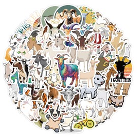 Cute Goat Stickers Pack 62PCS, Kawaii Stickers Funny Animal Stickers for Kids Teens Adults Kechup Vinyl Waterproof Stickers for Water Bottles Laptop journaling