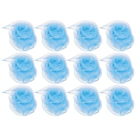 PATIKIL Dance Scarves, 12 Pcs Square Juggling Scarves 24 by 24 Inches for Play Magic Music Activity Juggling Dressing, Light Blue