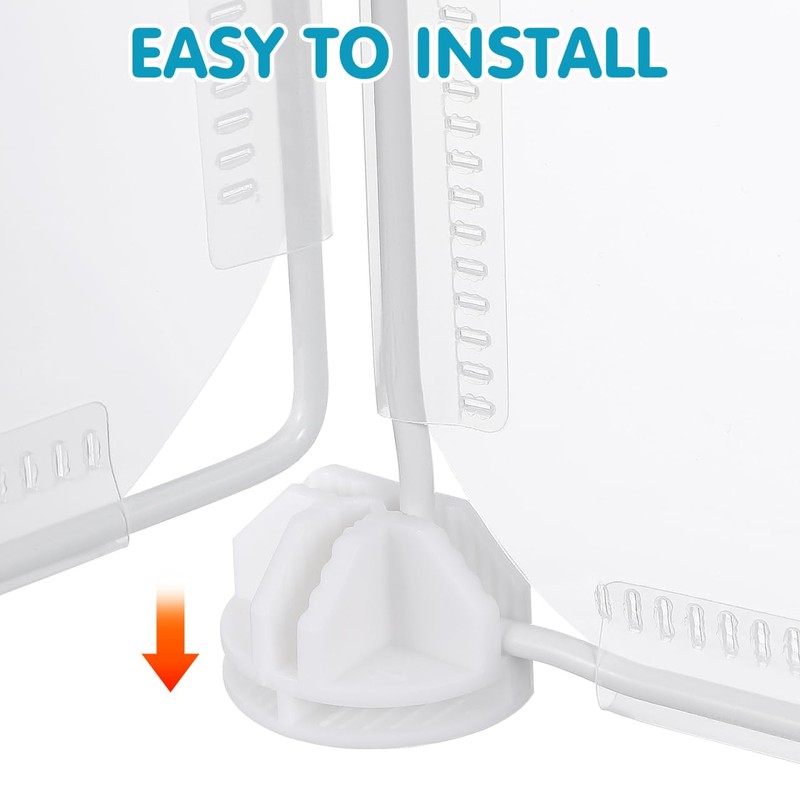 3pcs Transparent Sneeze Guard Partition Board Portable Divider Screen for