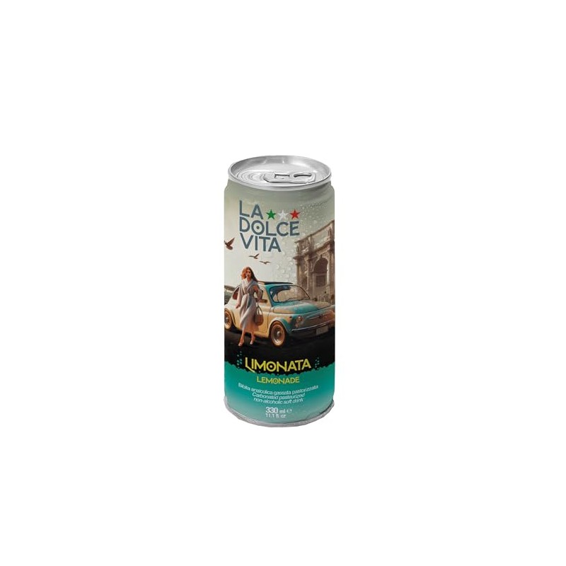 La Dolce Vita Italian Soda (Pack of 4, Lemonade)